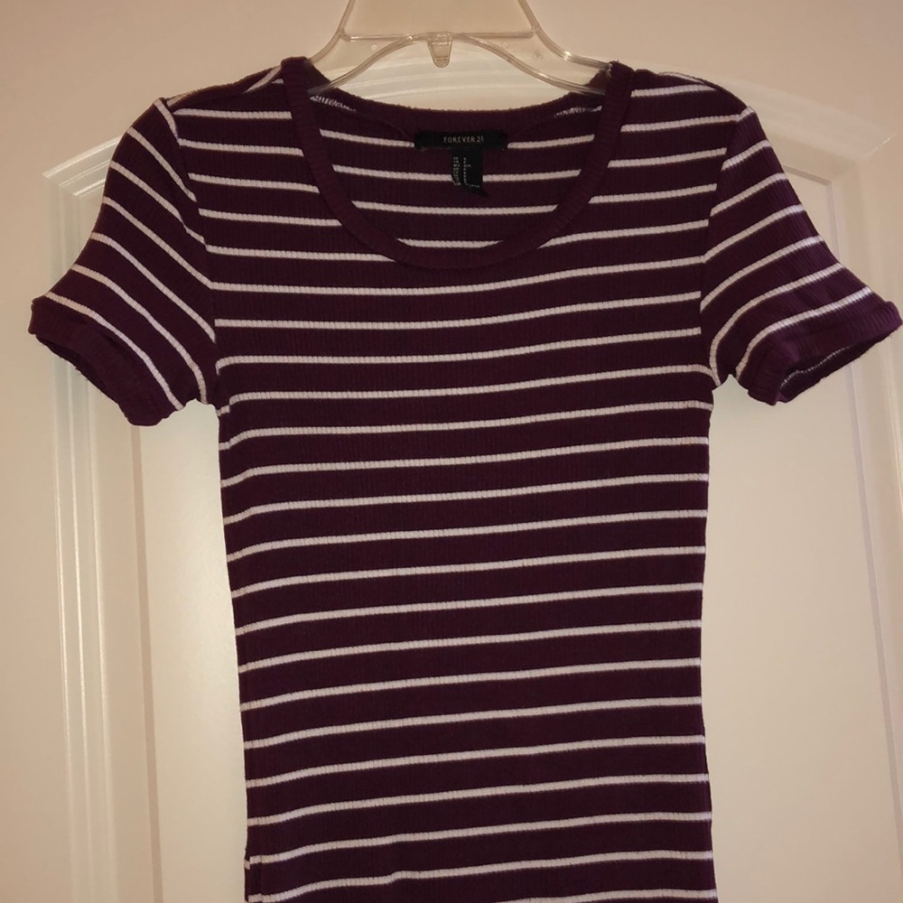 Purple/maroon striped dress